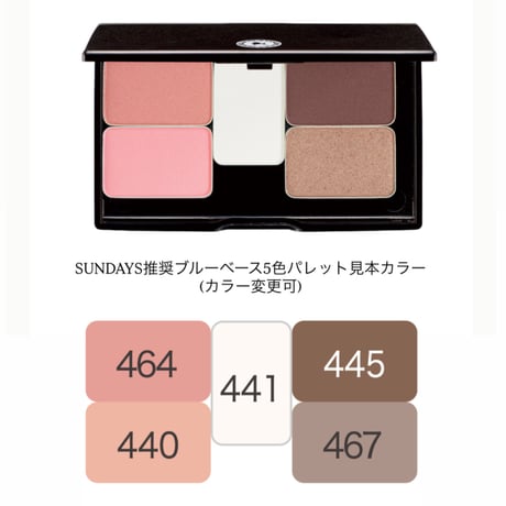 ブルべ用5色パレット(カラー変更可)