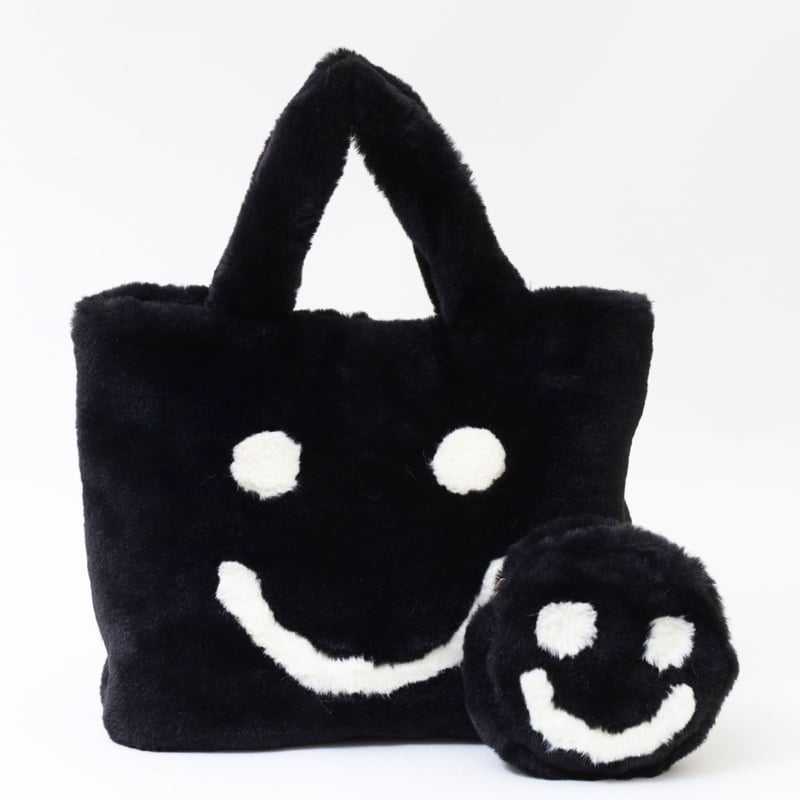 もこもこ感がかわいい☆SMILEYエコファースマイルトート】COOCO SMILEY  