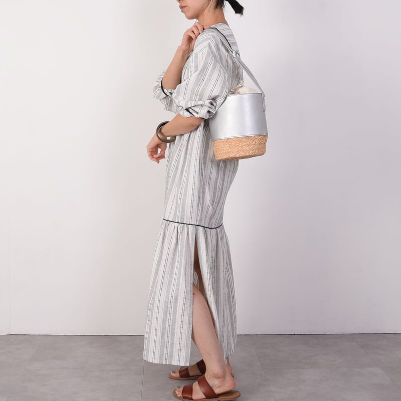 極美品♡グレーのかごバッグ♡ グレー 編み込みかごバッグ - メルカリ