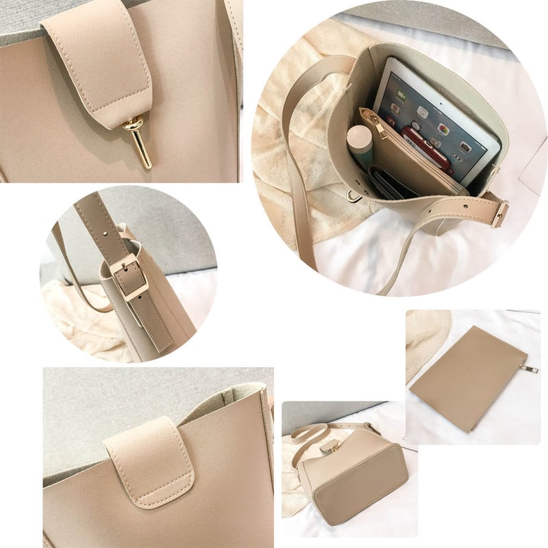 ベージュ バケツ型ショルダーバッグ バケツ型 ショルダーバッグ | Bagoodtimeshop