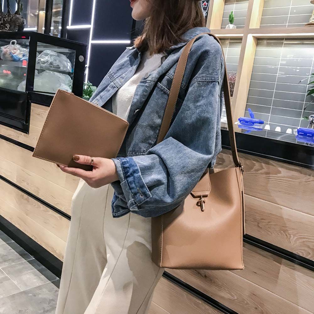 使いやすく出し入れしやすいバケツ型☆】2way ハンドバッグショルダー