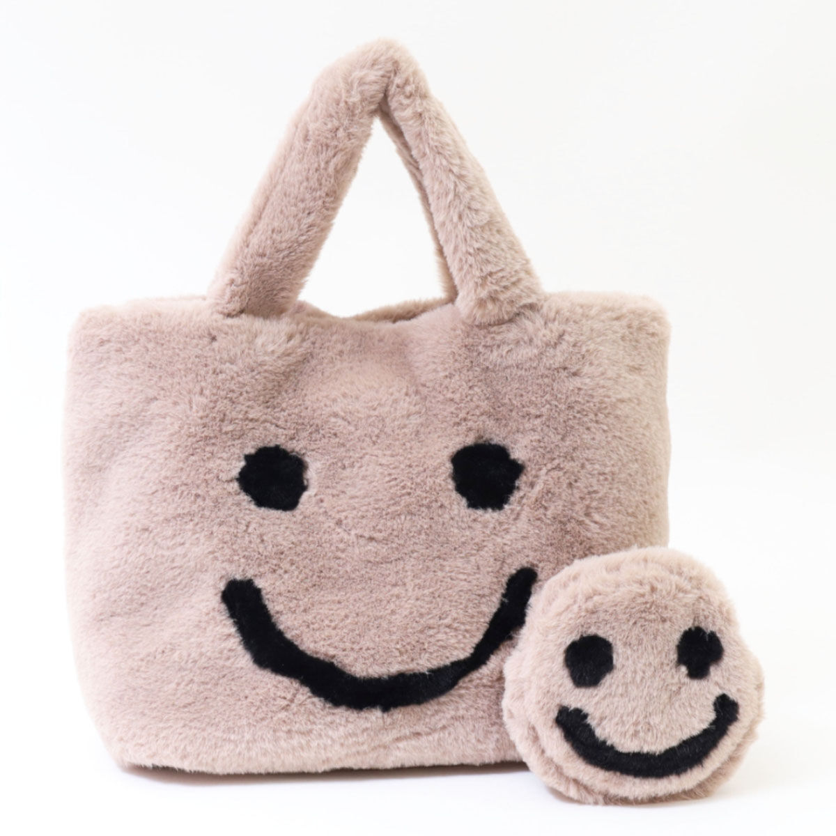 もこもこ感がかわいい☆SMILEYエコファースマイルトート】COOCO SMILEY 