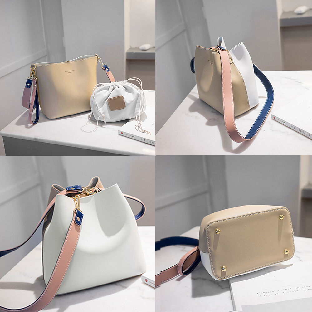 Dolce bi-color bag バイカラー巾着バック　バケツ　ベージュ bicolorbag ショルダーバック バケツ型 Dolce ドルチェ 日本製｜Yahoo
