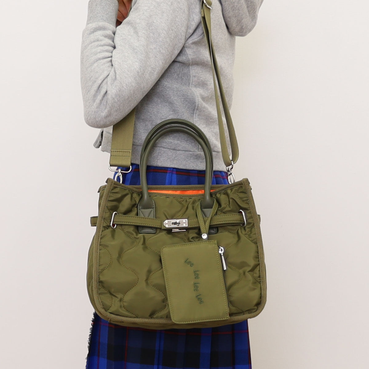 【カジュアル過ぎない大人デザイントート★Leeキルトトートバッグ】SMIRNASLI Leeキルトトートバッグ4カラー