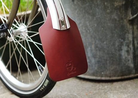 Off yer bike Leather Mud Flap Set