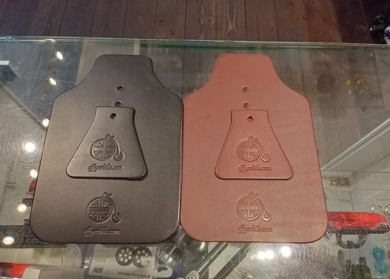 Off yer bike Leather Mud Flap Set | BROMPTON JU