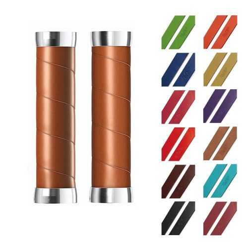 BROOKS SLENDER LEATHER GRIPS 130mm | BROMPTON J