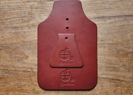 Off yer bike Leather Mud Flap Set