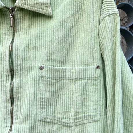 corduroy pastel green shirt