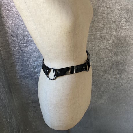 black pvc belt with rings