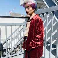 velvet style shirt wine red