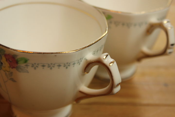 plant tuscan cup and saucer set A | Lesley Vintage