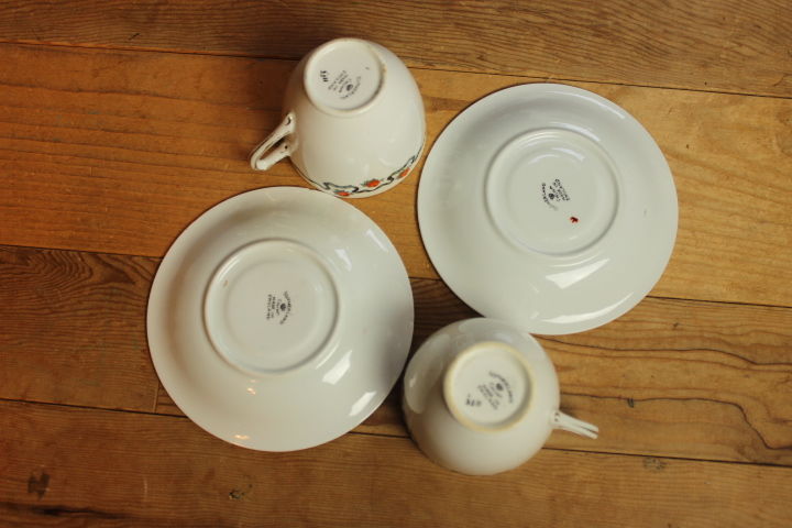 sutherland cup and saucer 2 set A | Lesley Vintage