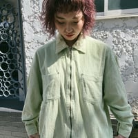 corduroy pastel green shirt
