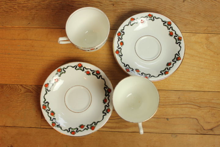 sutherland cup and saucer 2 set A | Lesley Vintage