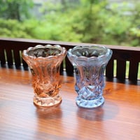 glass candle holder 2 piece set