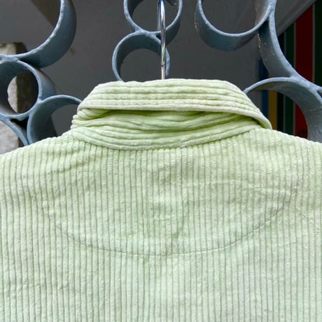 corduroy pastel green shirt