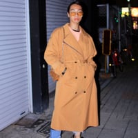 ensign collection tan trench coat