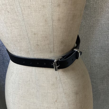 black leather chest harness LJUBICA