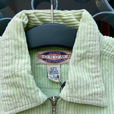 corduroy pastel green shirt