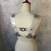 transparent pink pvc chest harness LJUBISA