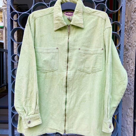 corduroy pastel green shirt