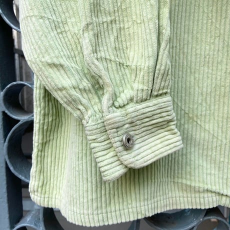 corduroy pastel green shirt
