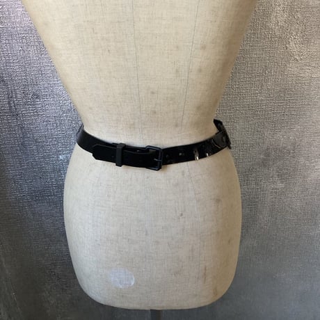 black pvc belt with rings
