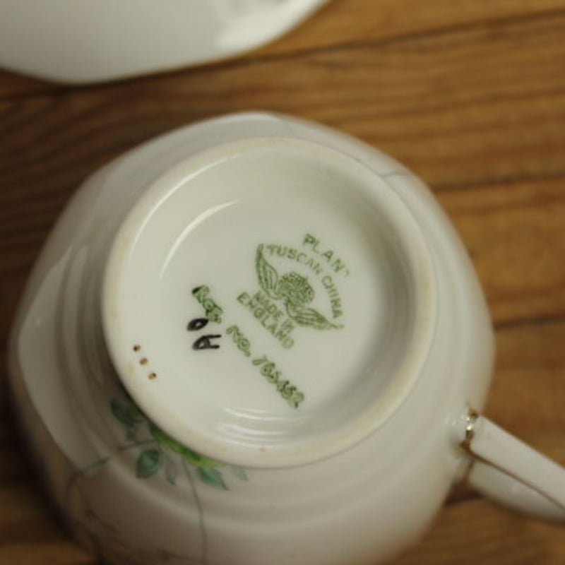 plant tuscan cup and saucer set A | Lesley Vintage