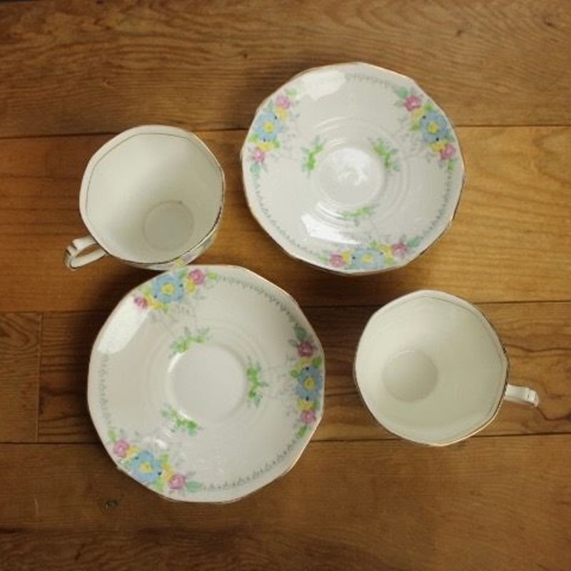 plant tuscan cup and saucer set A | Lesley Vintage