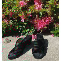 black velvet rainbow 60s-70s mules