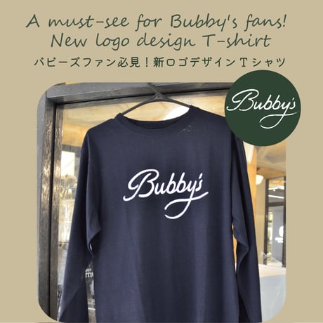 バビーズ ロゴTシャツ （長袖/ネイビー）/ Bubby's Logo T-shirt (Long sleeve/navy blue)