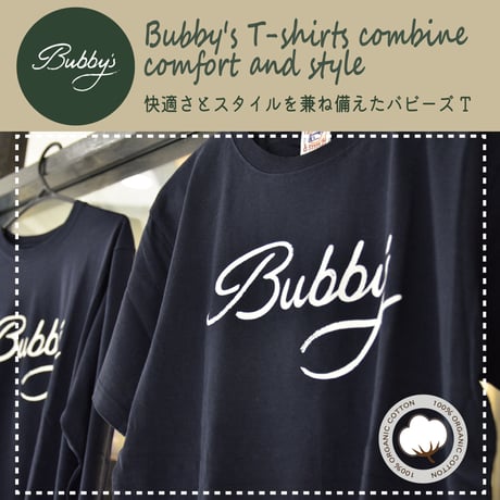 バビーズ ロゴTシャツ （長袖/ネイビー）/ Bubby's Logo T-shirt (Long sleeve/navy blue)