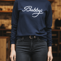 バビーズ ロゴTシャツ （長袖/ネイビー）/ Bubby's Logo T-shirt (Long sleeve/navy blue)