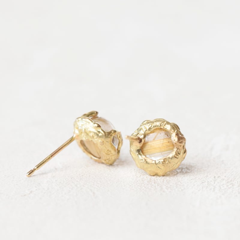 ルチル クォーツ ピアス (K18) C-300299 | kiri onlinestore