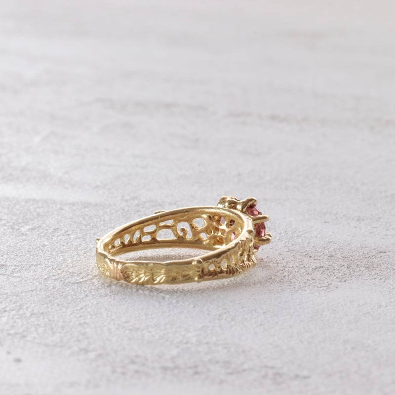 18k ジルコンリング ピンク ジルコン リング (K18) C-101660 | kiri onlinestore