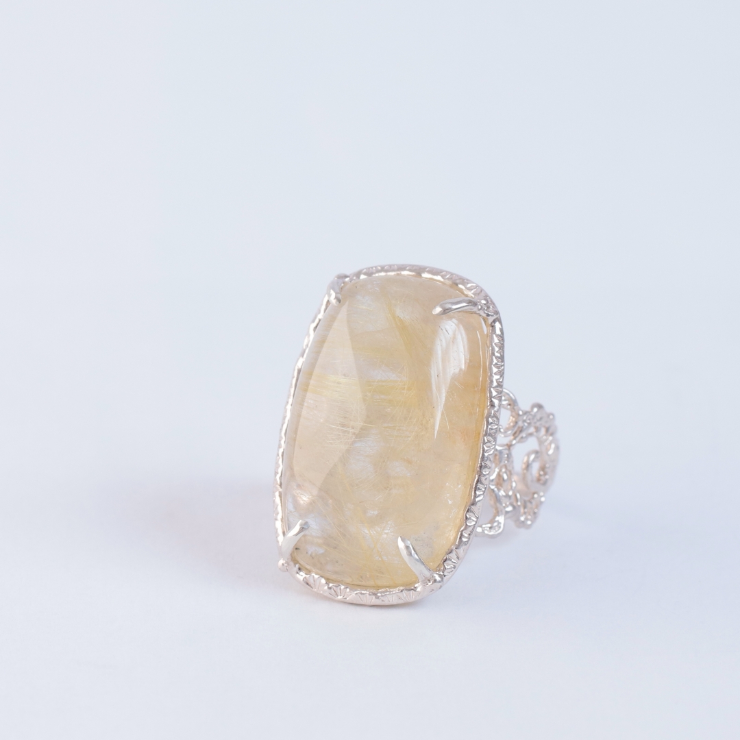 ゴールド ルチル クォーツ リング B-100635 | kiri onlinestore