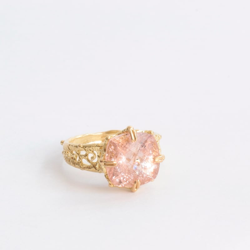 【新品】K18モルガナイトリング モルガナイト リング（K18）C-101566 | kiri onlinestore