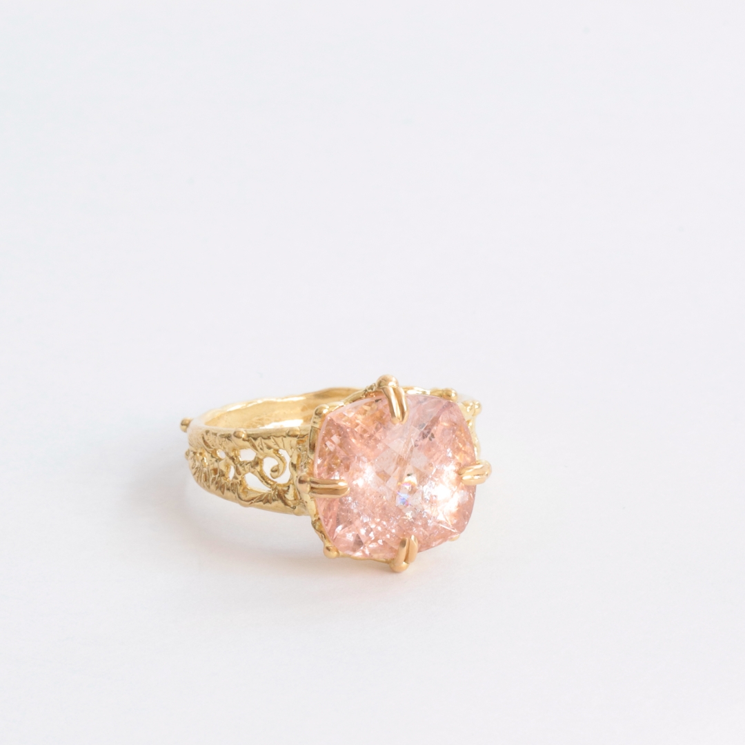 【新品】K18モルガナイトリング モルガナイト リング（K18）C-101566 | kiri onlinestore