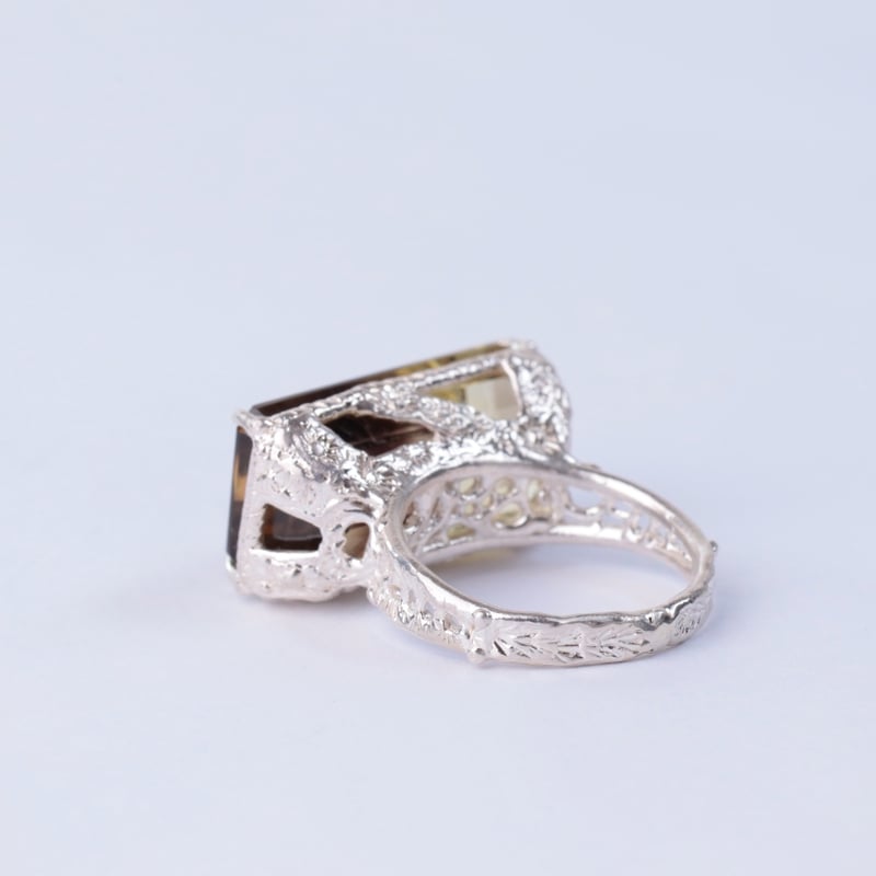 バイカラー スモーキー クォーツ リング C-101541 | kiri onlinestore