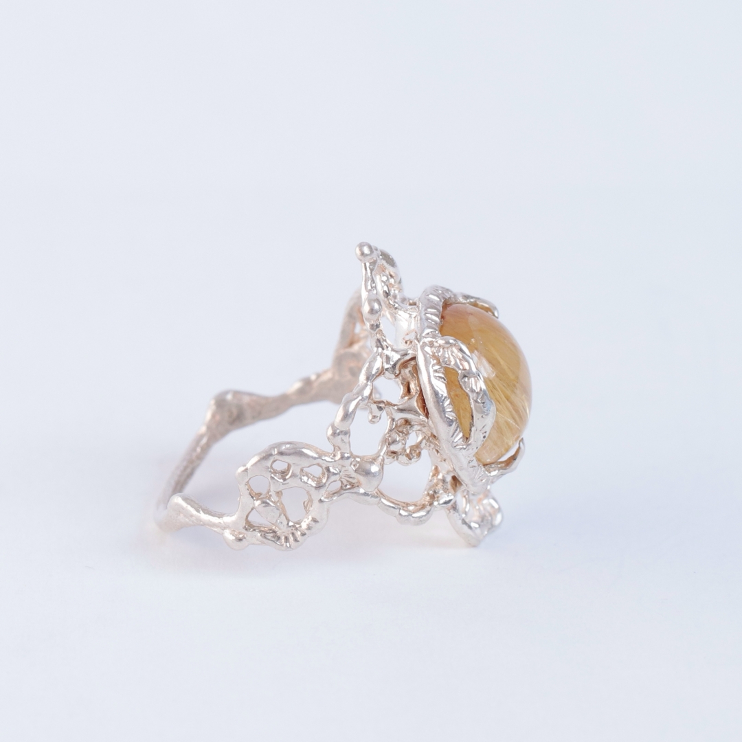 ゴールド ルチル クォーツ リング B-100634 | kiri onlinestore