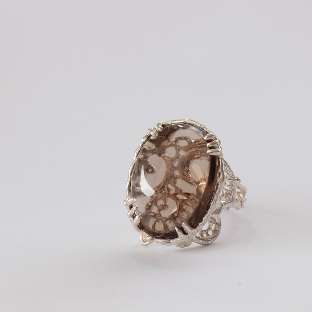 s*s様 ケルト&コブラ　スモーキークォーツリング17〜18号 s*s様 ケルト&コブラ スモーキークォーツリング17〜18号 Celt &cobra