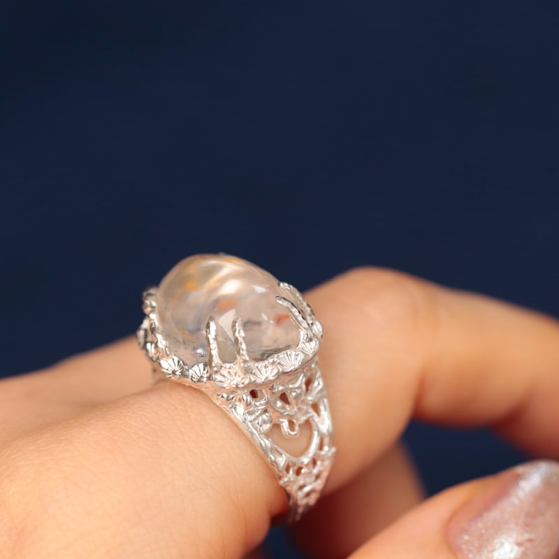 パイライト リモナイト イン クォーツ リング C-101569 | kiri online