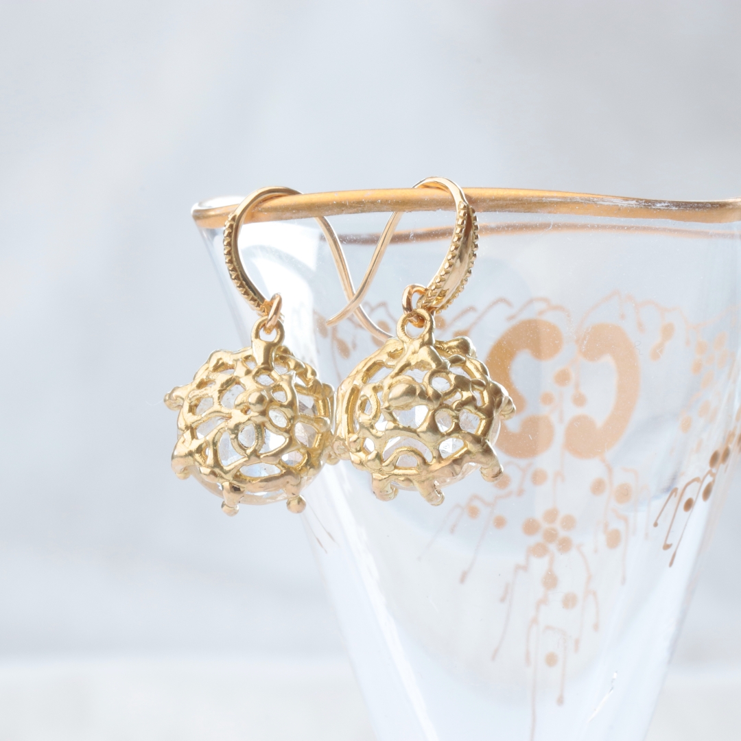 こうこう⭐︎ルチル＆CZピアス ルチル クォーツ ピアス（K18) C-300288 | kiri onlinestore