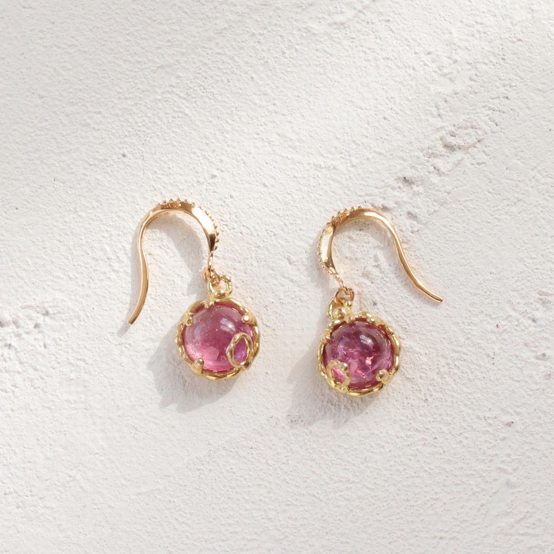 ピンク トルマリン ピアス（K18） C-300301 | kiri onlinestore