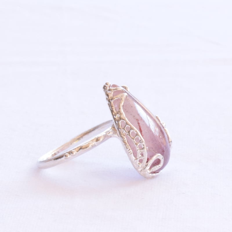 ⭐︎【高級】天然スーパーセブン リング s925 ⭐︎【高級】フラワー パープルルチル スーパーセブン リング