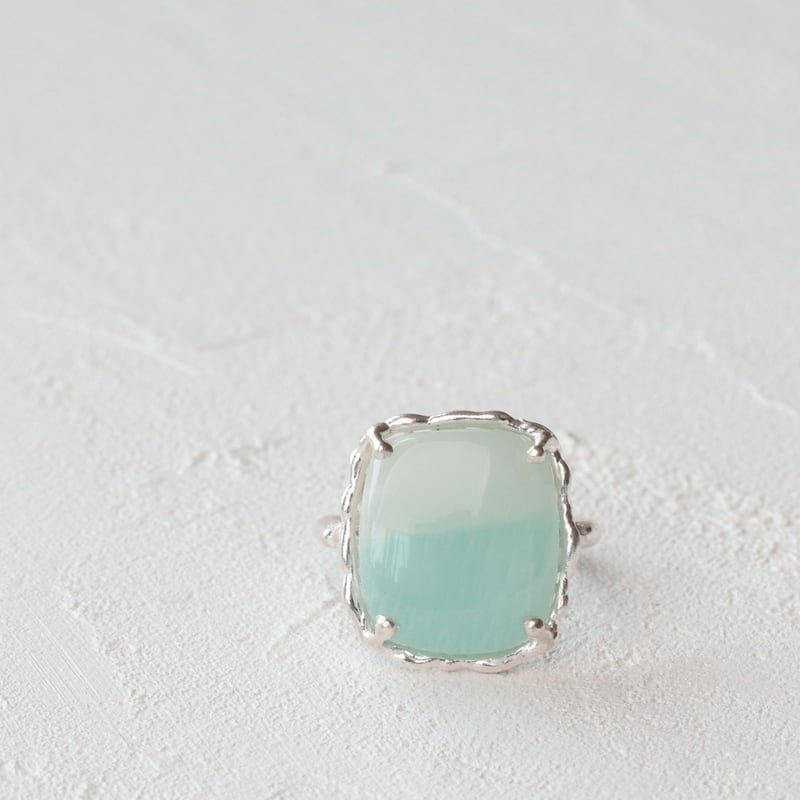 バイカラー アマゾナイト リング C-101608 | kiri onlinestore