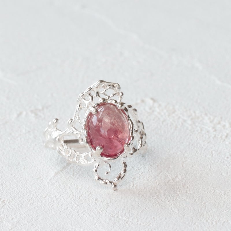 トルマリン　リング　③ K10ピンクゴールドピンクトルマリンリング(RFR387-002)|TSUTSUMI