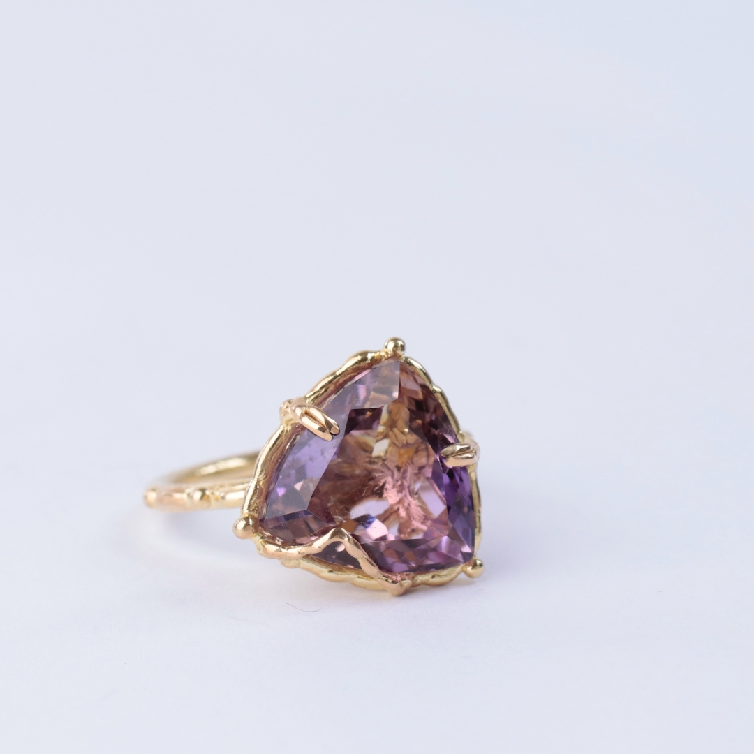 K18/Pt900 アメトリン ペンダント 品番a23-21