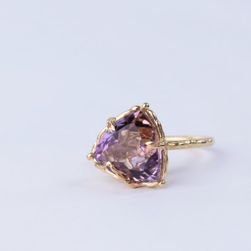 K18WG アメトリン・ダイヤモンド リング 品番a23-12 K18WG アメトリン・ダイヤモンド リング 品番a23-12